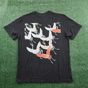 Rebel Vengeance Tokyo Crane Graphic Tee Men's M Streetwear Shirt